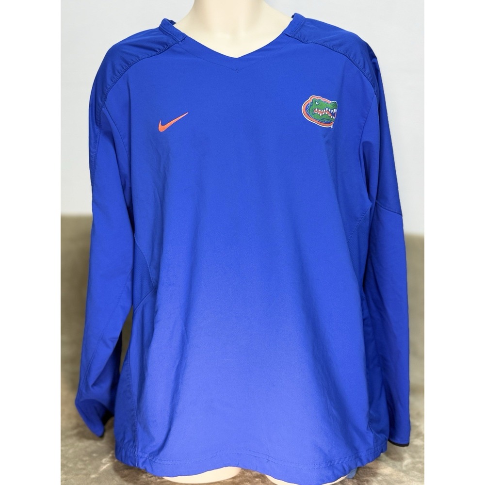 Nike Florida Gators Pullover Mens L Blue Longsleeve Athletic Shirt NCAA Football
